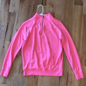 Aeropostale: Hot Pink Half Zip Long Sleeve